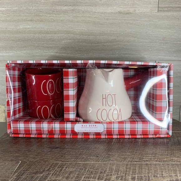 Rae Dunn Other - Rae Dunn Christmas Hot Cocoa Crock with Mugs Set